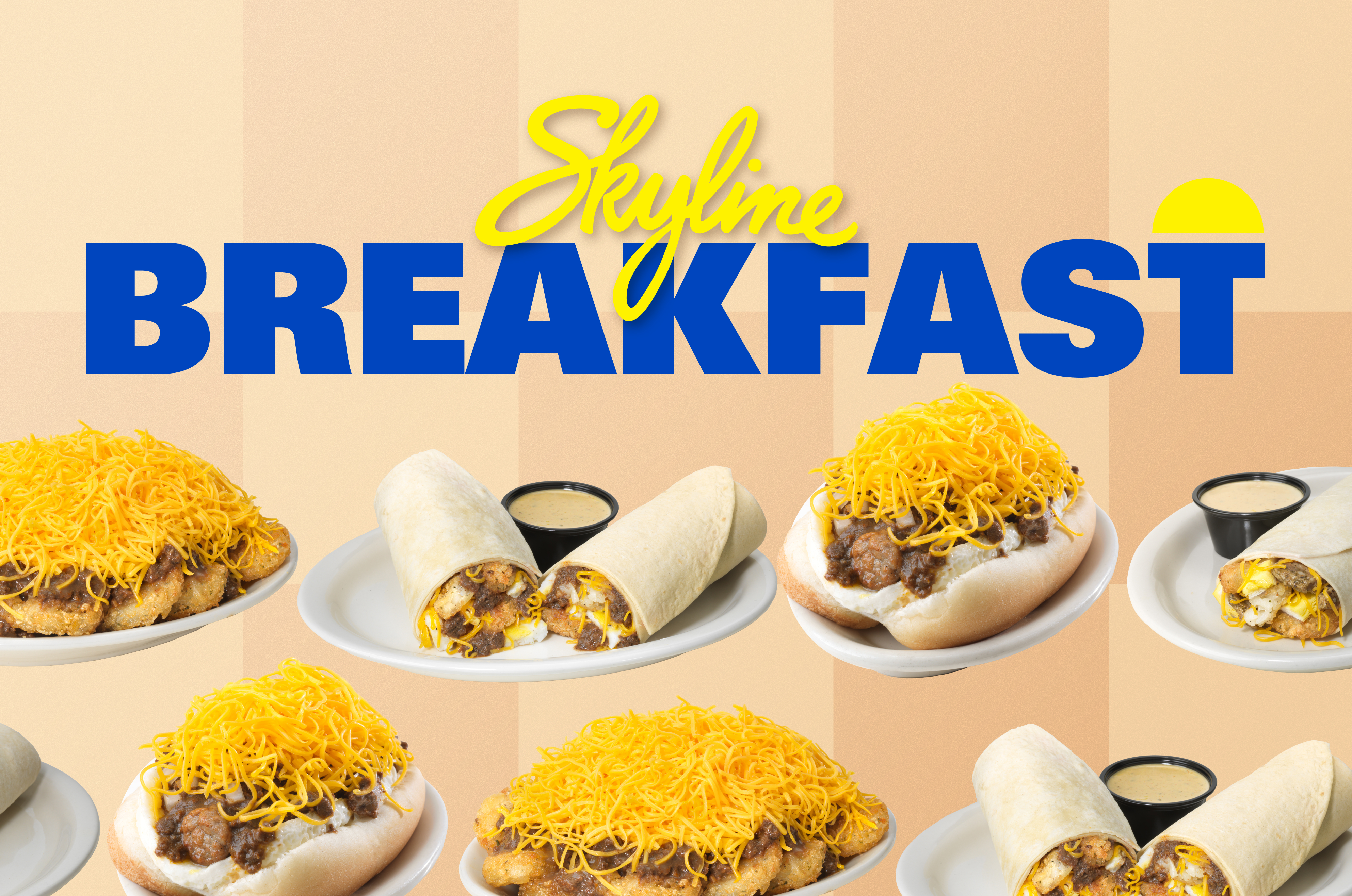 Skyline Breakfast with images of the dishes